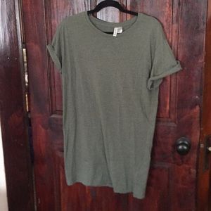 Army Green T-shirt Dress